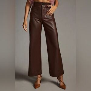 Anthropologie Maeve Brown and Black Trousers Size 28t 95%Viscose 5% Elastane